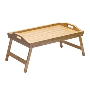 foldable bamboo tray small table