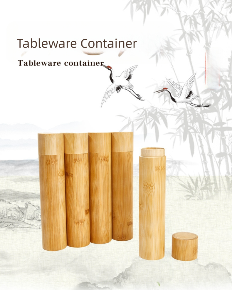 bamboo packaging tubes can be used to hold tea, slender tableware, toothbrushes, toothpaste, etc