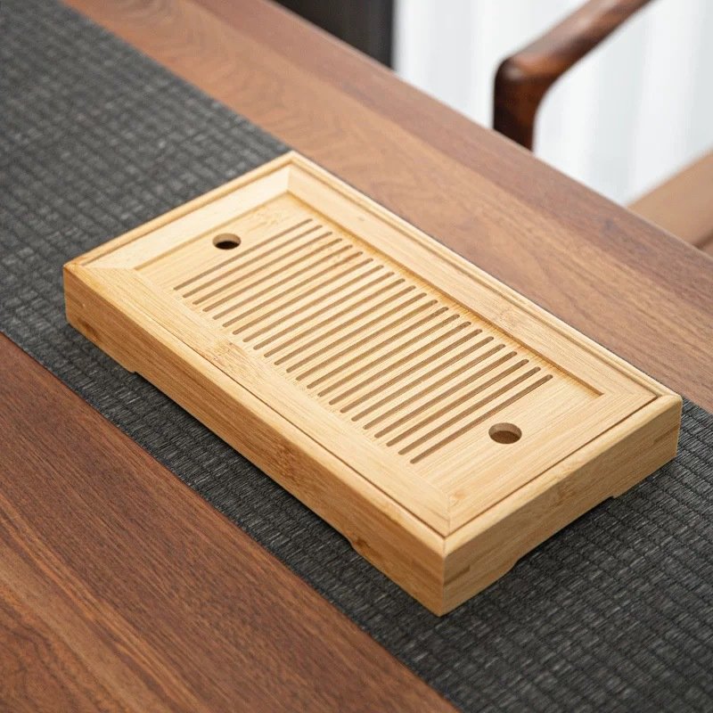 bamboo small tea tray rectangular household water storage tray bamboo small tea tray rectangular household water storage tray