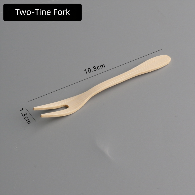 Bamboo tableware, knives, forks, spoons, environmentally friendly and easily degradable, 100 pieces/pack bamboo cutlery sets 100 pack (50 forks, 25 spoons, 25 knives)