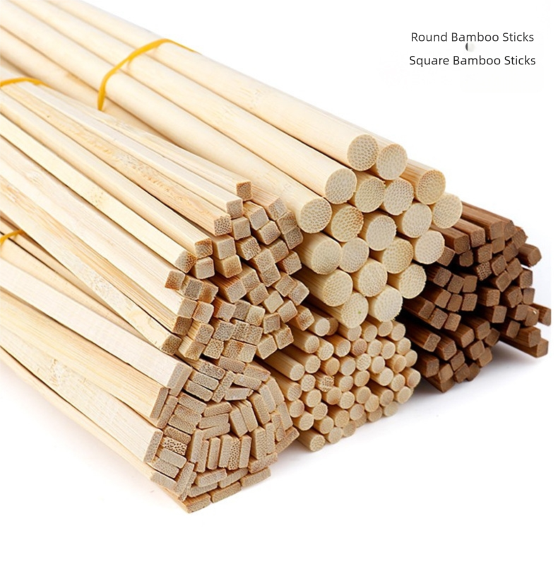 bamboo round stick and bamboo square stick, customized in multiple specifications