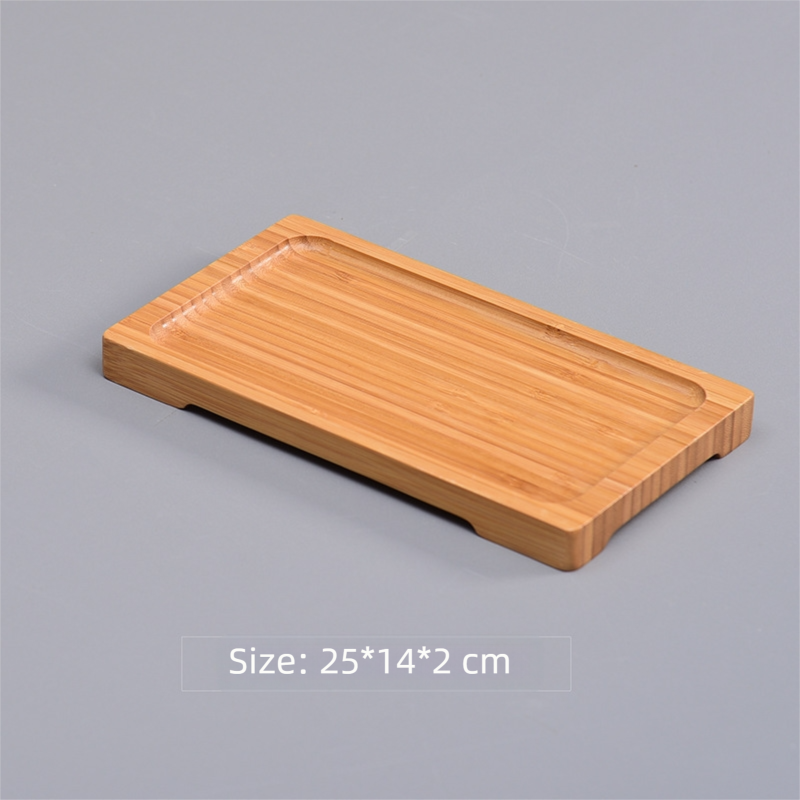 bamboo tray series includes rectangular, square, and circular trays