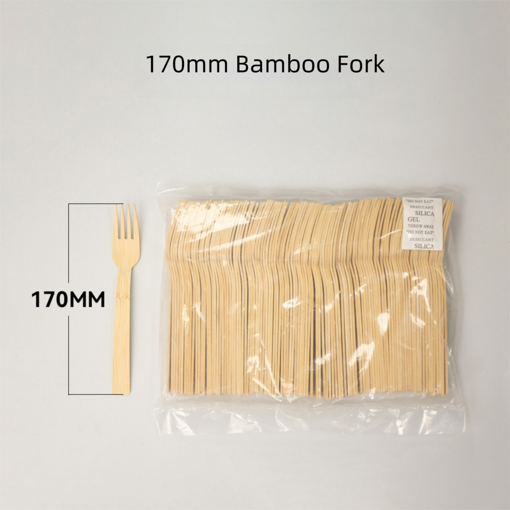 bamboo tableware, knives, forks, spoons, environmentally friendly and easily degradable, 100 pieces/pack bamboo tableware, knives, forks, spoons, environmentally friendly and easily degradable, 100 pieces/pack