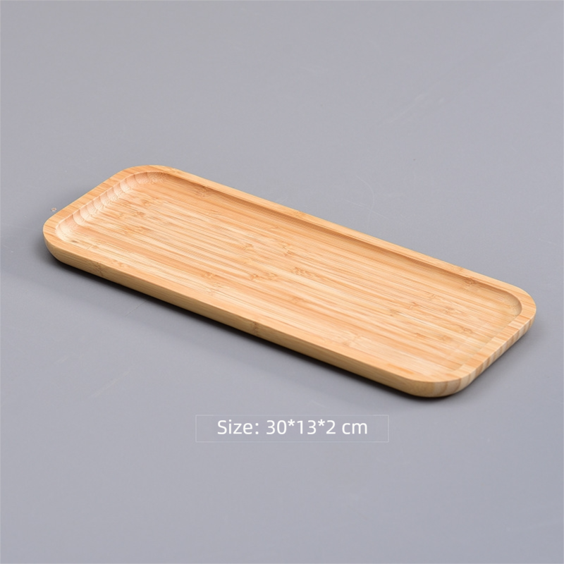 bamboo tray series includes rectangular, square, and circular trays