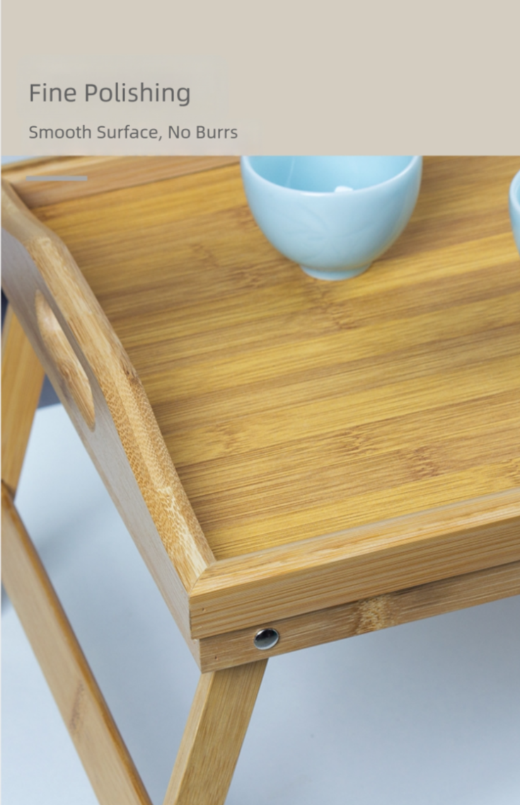 foldable bamboo tray small table