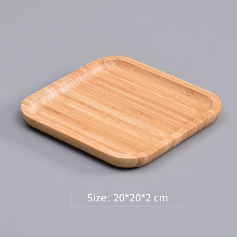 bamboo tray series includes rectangular, square, and circular trays