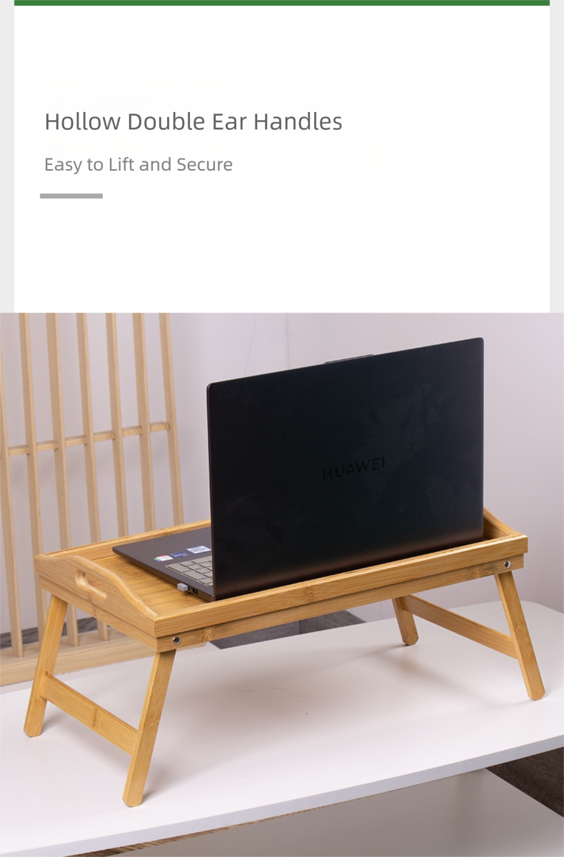 foldable bamboo tray small table