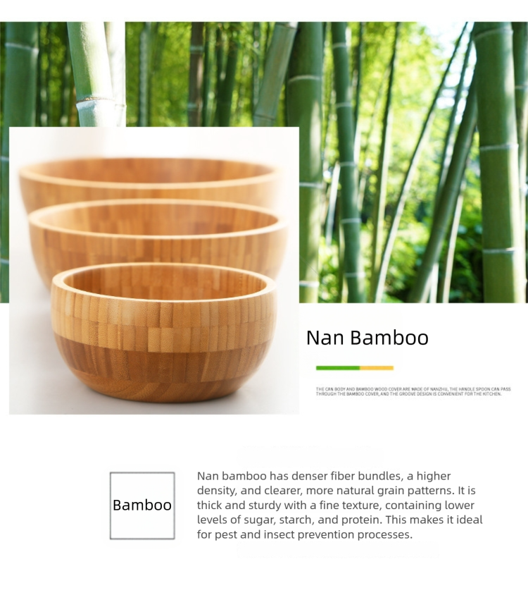 bamboo bowl japanese household salad bowl mixing chinese medicine facial mask bamboo bowl