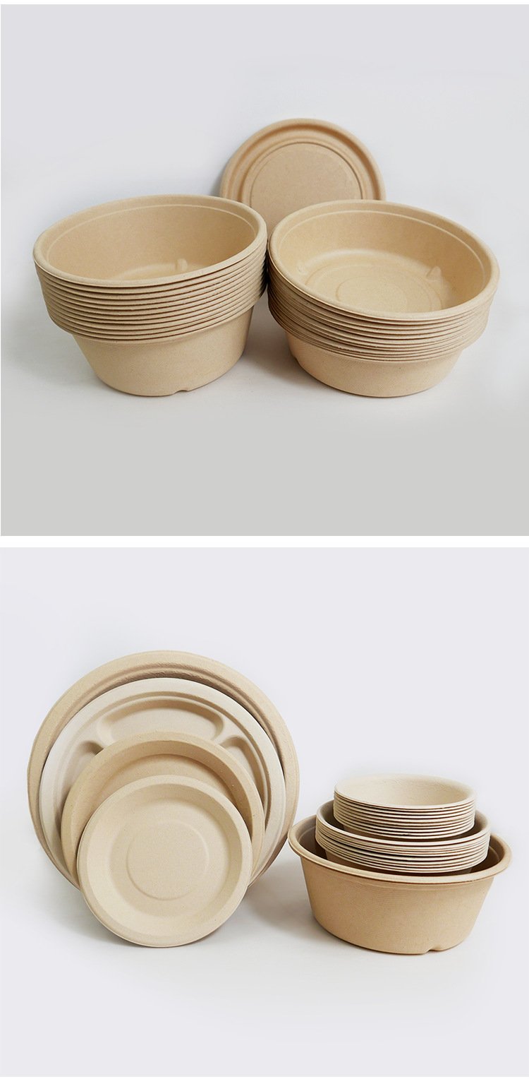 natural bamboo pulp and bamboo fiber disposable biodegradable picnic plate