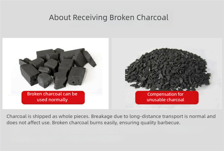 pure bamboo powder high temperature barbecue charcoal, smokeless and heat resistant