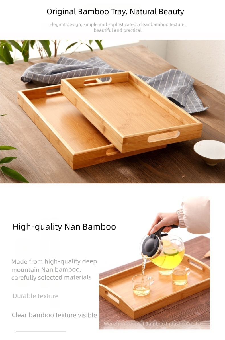 Original Bamboo Bining Tray, Tea Tray, Fruit Hand-held Multi-purpose Tray original bamboo bining tray, tea tray, fruit hand held multi purpose tray