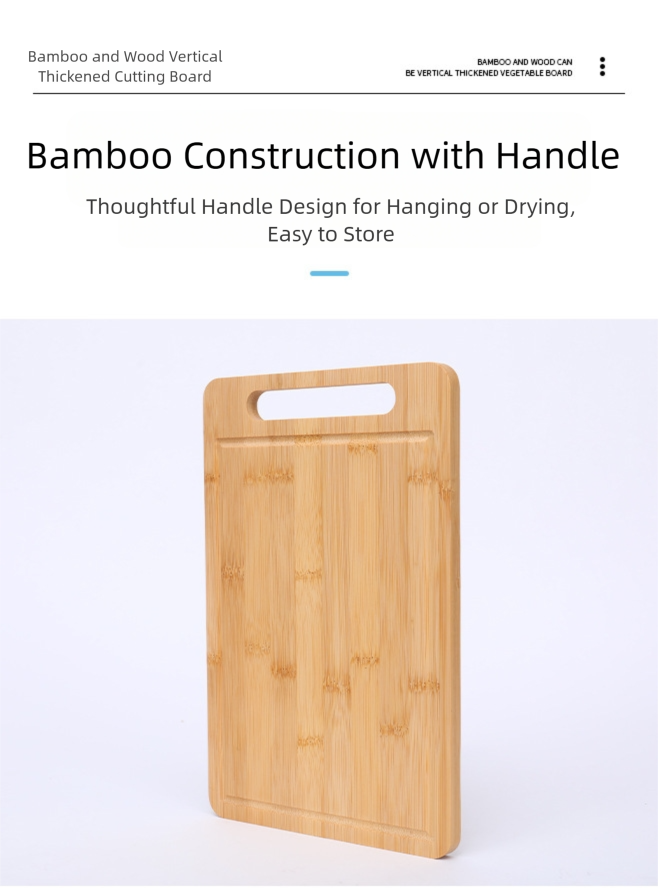 full bamboo household double sided bamboo cutting board anti mold vertical kitchen cutting board