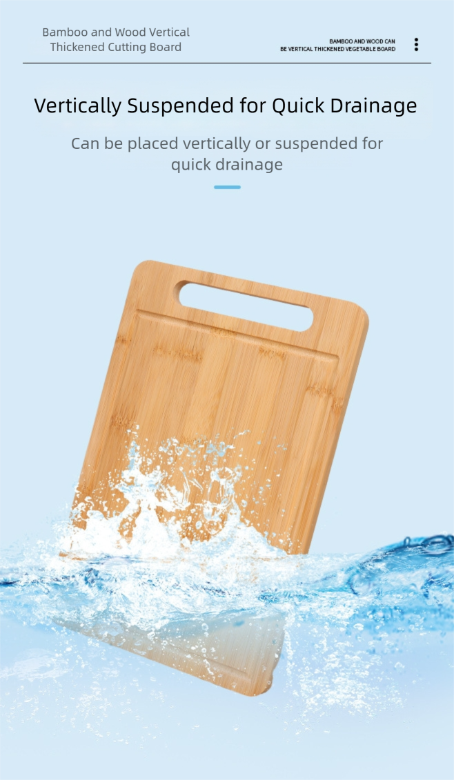 full bamboo household double sided bamboo cutting board anti mold vertical kitchen cutting board