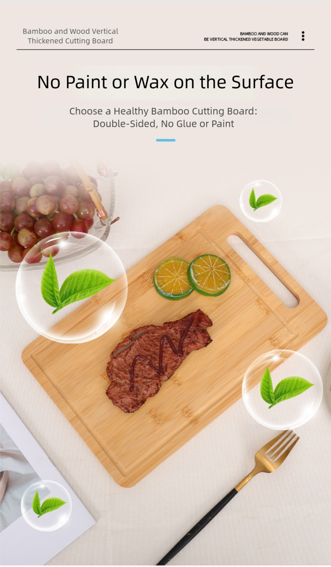 full bamboo household double sided bamboo cutting board anti mold vertical kitchen cutting board