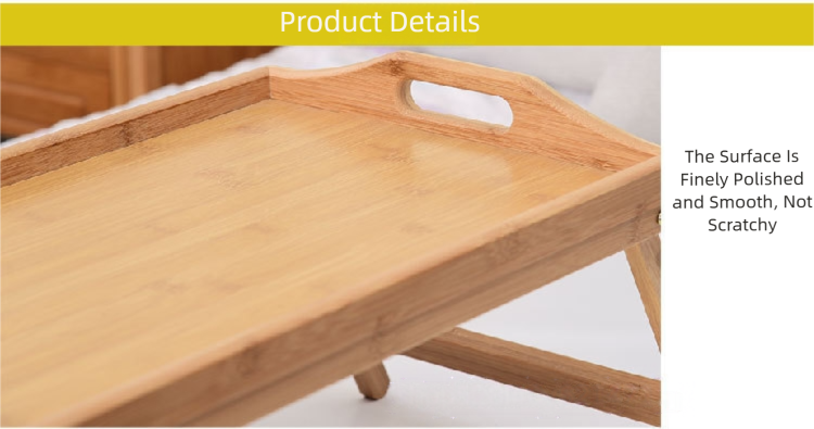foldable bamboo tray small table